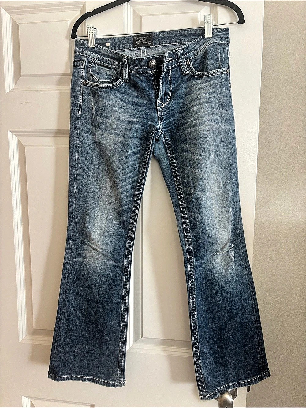 Rock Revival For Express Boot Cut Distressed Jeans Size 2S